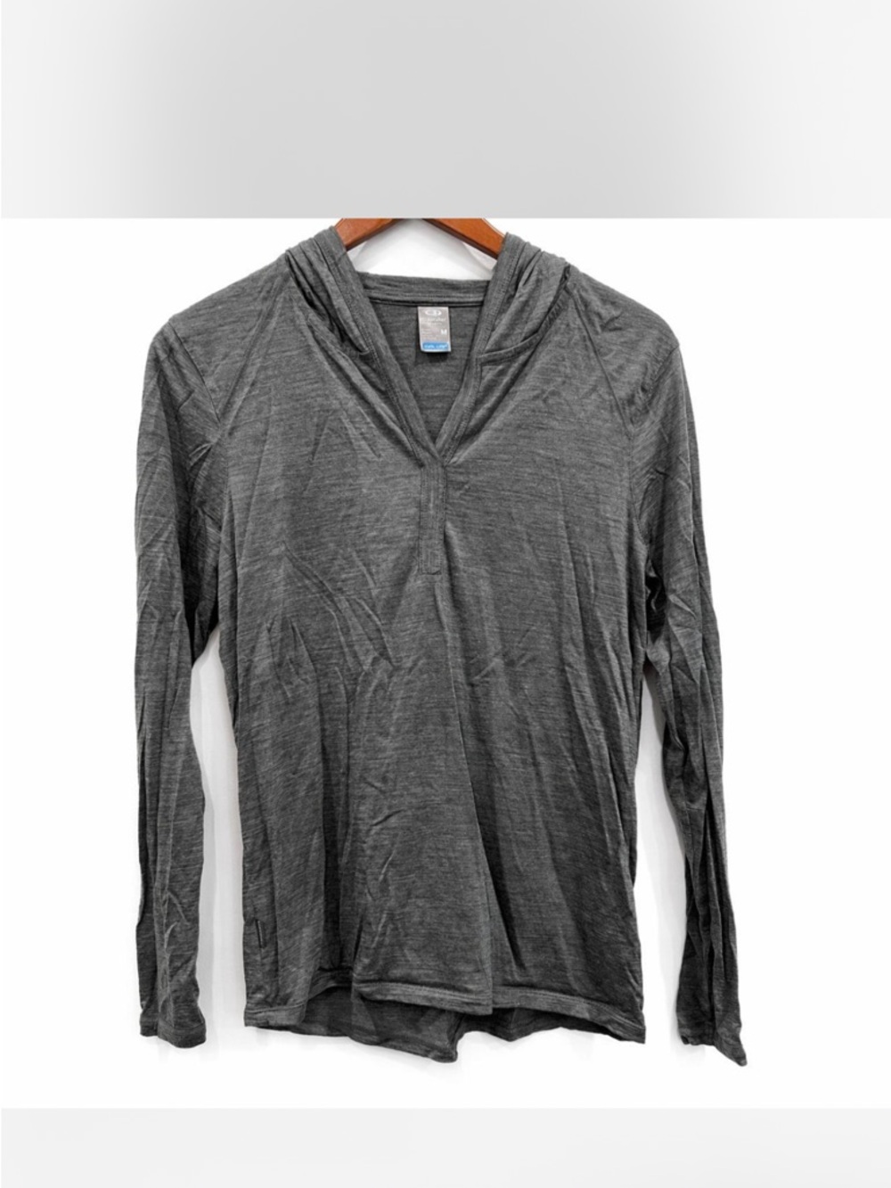 Icebreaker Long Sleeve Hooded Sweatshirt/Top, Cool-Lite Merino Wool Blend